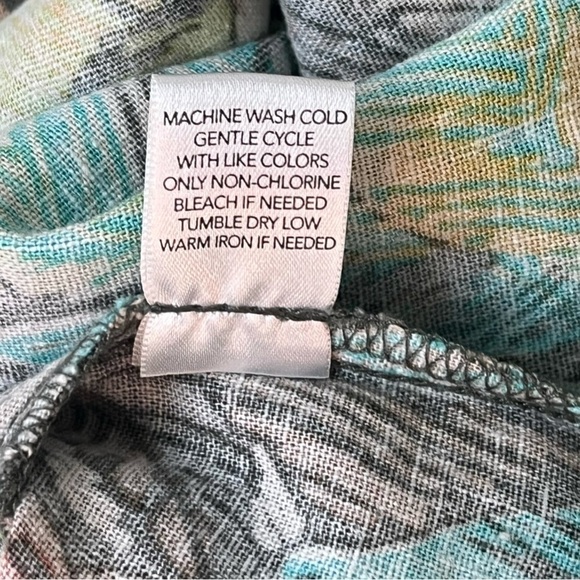 NWT Christopher & Banks linen blend tropical print side zip skirt, 12 petite. - Picture 6 of 8